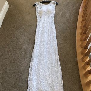 White Sequin/Beaded Gown